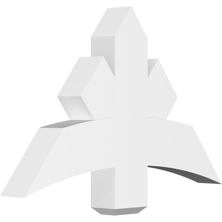 Ekena Millwork Alberta Architectural Grade PVC Gable Bracket, 36"W x 22 1/2"H x 4"D x 6"F, 15/12 Pitch GBP036X23X0406ALB00